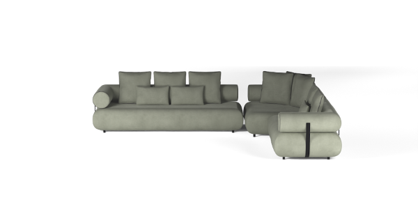 CASABLANCA SET 5 RIGHT VELVET OLIVE