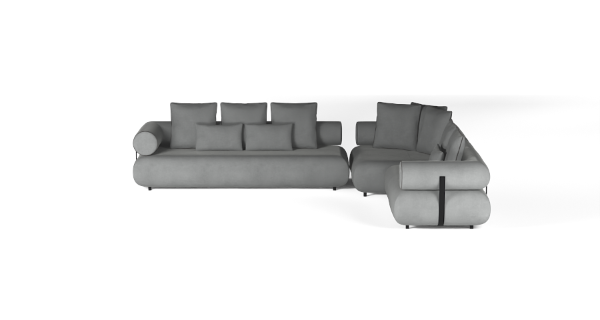 CASABLANCA SET 5 RIGHT VELVET WHITE