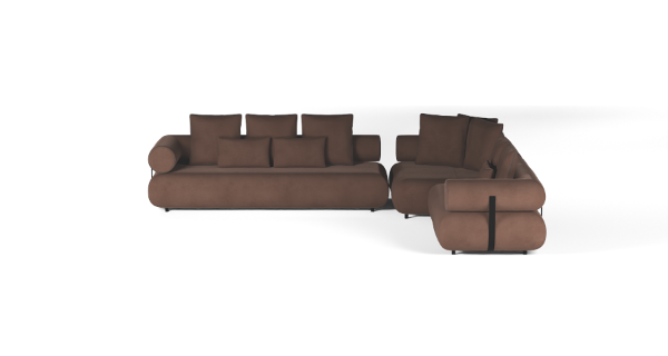 CASABLANCA SET 5 RIGHT VELVET BROWN