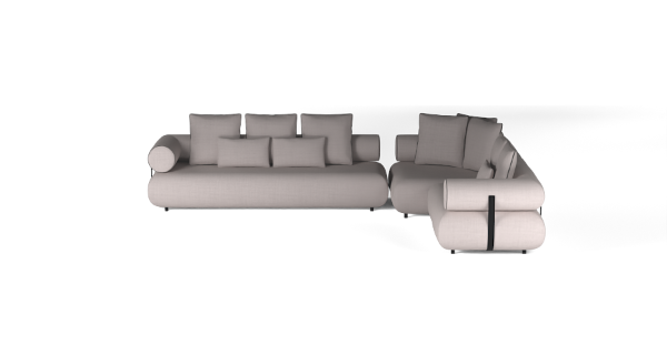 CASABLANCA SET 5 RIGHT CHENILLE GREY