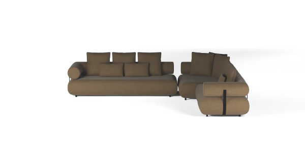 CASABLANCA SET 5 RIGHT CHENILLE BEIGE