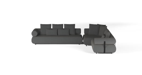 CASABLANCA SET 5 RIGHT CHENILLE GRAPHITE
