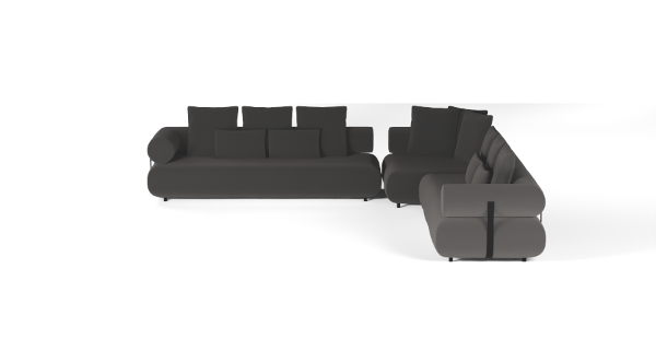 CASABLANCA SET 6 CHENILLE BLACK