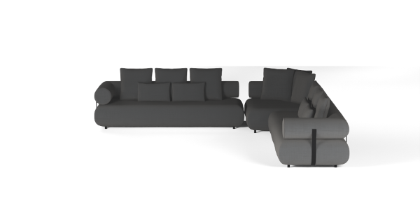 CASABLANCA SET 6 CHENILLE GRAPHITE