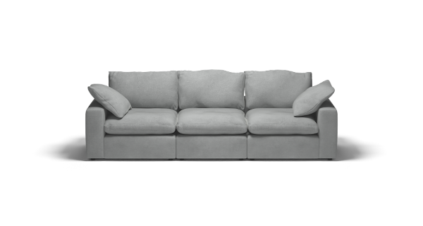 LAZY SOFA VELVET WHITE