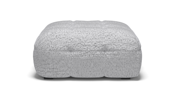 MICHELLE PUF BOUCLE WHITE