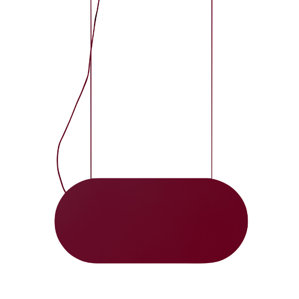 MALUMI A burgundy ceiling pendant lamp