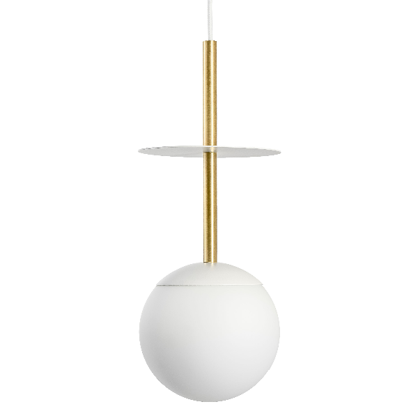 PLAAT A WHITE/BRASS