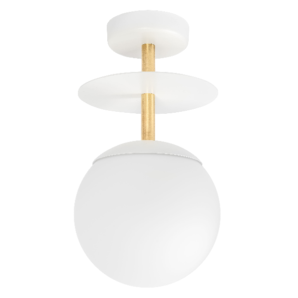 PLAAT B WHITE/BRASS