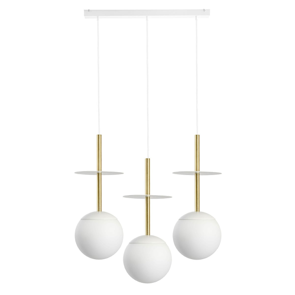 PLAAT A 3L WHITE/BRASS