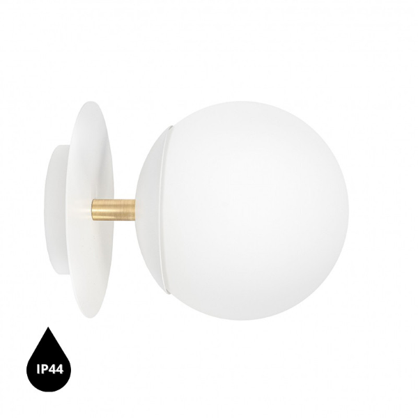 PLAAT C WHITE/BRASS IP44